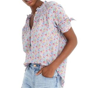 J. Crew ruffle classic popover shirt in Liberty Favourite Flowers